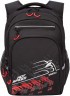Рюкзак школьный Grizzly RB-350-3/1 черный - красный