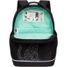 Рюкзак школьный GRIZZLY RG-563-2/2 чёрный - серебро