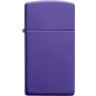 Зажигалка ZIPPO Slim® с покрытием Purple Matte, латунь/сталь, фиолетовая, матовая, 29x10x60 мм № 1637