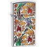 Зажигалка ZIPPO Slim® с покрытием High Polish Chrome, латунь/сталь, серебристая, 29x10x60 мм, без топлива