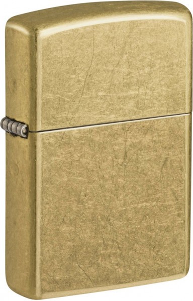 Зажигалка ZIPPO Classic с покрытием Street Brass, латунь/сталь, золотистая, 38x13x57 мм