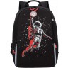 Рюкзак школьный RB-351-2/2 черный - красный