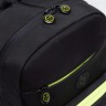 Рюкзак школьный GRIZZLY RB-455-2/2 черный - лимонный