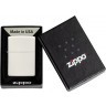 Зажигалка ZIPPO Classic с покрытием Glow In The Dark, латунь/сталь, белая, матовая, 38x13x57 мм № 49193