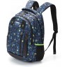 Рюкзак TORBER CLASS X, темно-синий с рисунком "Буквы", полиэстер, 45 x 32 x 16 см + Пенал в подарок!