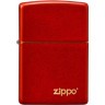 Зажигалка ZIPPO Classic с покрытием Metallic Red, латунь/сталь, красная, матовая, 38x13x57 мм № 49475ZL
