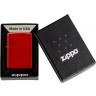 Зажигалка ZIPPO Classic с покрытием Metallic Red, латунь/сталь, красная, матовая, 38x13x57 мм № 49475