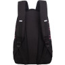 Рюкзак Grizzly школьный с чехлом для мелочей RG-665-1/1 черный - фуксия