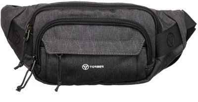 Сумка на пояс TORBER, серый, полиэстер, 27 х 9 х 14 см