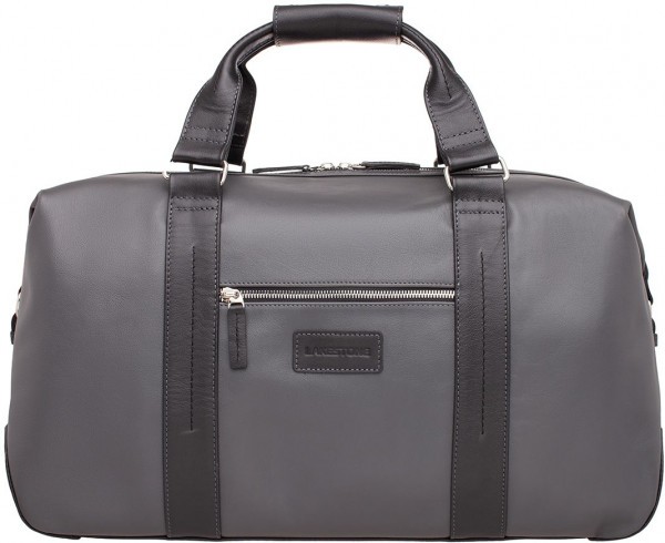 Кожаная дорожно-спортивная сумка Woodstock Grey/Black