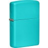 Зажигалка ZIPPO Classic с покрытием Flat Turquoise, латунь/сталь, бирюзовая, глянцевая, 38x13x57 мм № 49454