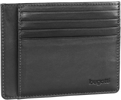 Портмоне для кредитных карт BUGATTI Primo, чёрное, натуральная воловья кожа, 11,5х0,5х9 см, 49108601