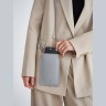 Женская кожаная сумка для телефона Emma Light Grey
