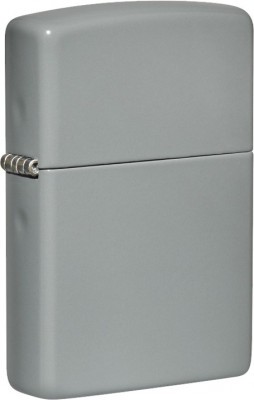 Зажигалка ZIPPO Classic с покрытием Flat Grey, латунь/сталь, серая, глянцевая, 38x13x57 мм № 49452