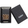Зажигалка ZIPPO Classic с покрытием Black Matte, латунь/сталь, чёрная, матовая, 38x13x57 мм № 29409
