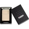 Зажигалка ZIPPO Classic с покрытием Flat Sand, латунь/сталь, бежевая, глянцевая, 38x13x57 мм № 49453ZL