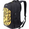 Рюкзак TORBER CLASS X, черно-желтый с принтом "Буквы", 46 x 32 x 18 см, T9355-22-BLK-YEL