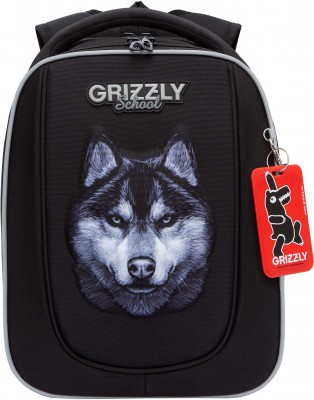 Рюкзак школьный GRIZZLY RAf-493-4/1 черный