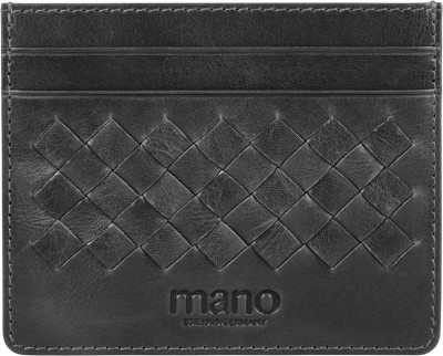 Портмоне для кредитных карт Mano "Don Luca", натуральная кожа в черном цвете, 10,3 х 8,3 см, M191945001