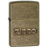 Зажигалка ZIPPO Classic с покрытием Antique Brass, латунь/сталь, золотистая, матовая, 38x13x57 мм