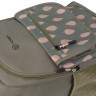 Рюкзак TORBER CLASS X, темно-зеленый с орнаментом "Листья", 45 x 30 x 18 см, T2743-22-GRN