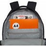 Рюкзак школьный GRIZZLY RG-564-3/2 черный - светоотражающий
