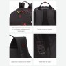 Рюкзак школьный RB-351-3/1 черный-красный