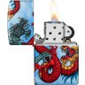 Зажигалка Zippo Dragon с покрытием White Matte, латунь/сталь, разноцветная, матовая, 38x13x57 мм, без топлива