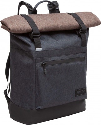 Рюкзак роллтоп Grizzly RQL-315-1/2 черный - коричневый