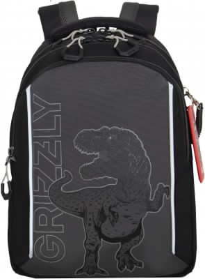 Рюкзак школьный GRIZZLY RB-552-4/3 чёрный - серый