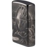 Зажигалка ZIPPO Lisa Parker с покрытием High Polish Black, латунь/сталь, чёрная, 38x13x57 мм