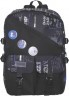 Молодежный рюкзак MERLIN 12297 черно-синий
