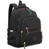 Рюкзак Grizzly школьный с обвесом RG-662-4/3 черный - цветной