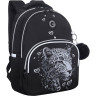 Рюкзак Grizzly школьный с обвесом RG-660-4/2 черный - серебро