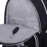 Рюкзак Grizzly школьный с обвесом RG-660-4/2 черный - серебро