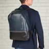 Кожаный рюкзак Adams Dark Blue/Black