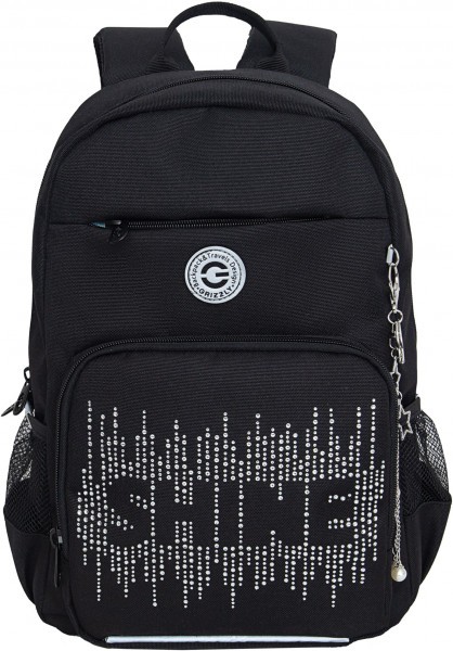 Рюкзак школьный Grizzly RG-464-3/2 черный - серебро