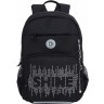 Рюкзак школьный Grizzly RG-464-3/2 черный - серебро