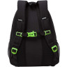 Рюкзак Grizzly школьный с обвесом RG-362-4/1 черный - фуксия