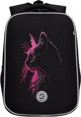 Рюкзак школьный GRIZZLY RAw-594-4/1 чёрный - розовый
