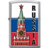 Зажигалка ZIPPO Московский кремль, с покрытием Street Chrome™, латунь/сталь, 38x13x57 мм, без топлива