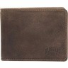 Бумажник KLONDIKE «Peter», натуральная кожа в темно-коричневом цвете, 12 х 9,5 см