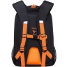 Рюкзак школьный RB-156-1m/7 черный - оранжевый