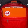Рюкзак школьный RB-156-1m/7 черный - оранжевый