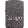 Зажигалка ZIPPO Classic с покрытием Iron Stone™, латунь/сталь, серая, матовая, 38x13x57 мм № 211 SNAKESKIN ZIPPO LOGO