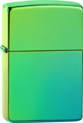 Зажигалка ZIPPO Classic с покрытием High Polish Teal, латунь/сталь, зелёная, глянцевая, 38x13x57 мм № 49191