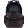 Рюкзак TORBER CLASS X, черный с орнаментом, c мешком для сменной обуви, T2602-22-BLK-M