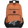 Рюкзак школьный Grizzly RB-355-1/3 черный - оранжевый
