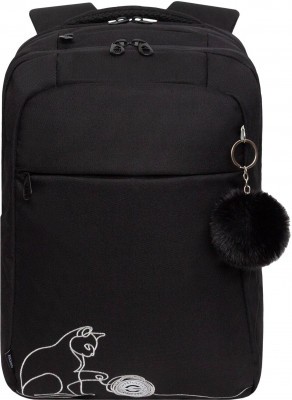 Рюкзак GRIZZLY RD-544-2/1 черный - серебро