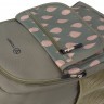 Рюкзак TORBER CLASS X, темно-зеленый "Листья", c мешком для сменной обуви, T2743-22-GRN-M